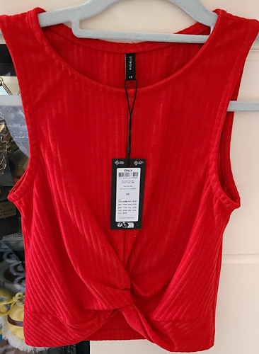 Only damen top rot - only,