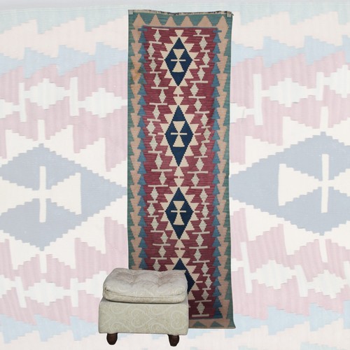 Vintage handgefertigter blauer