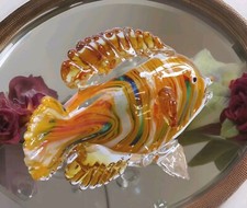 Glasfigur Fisch Skulptur Glas