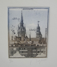 Dieter Portugall,   Orig.-Radierung   Braunschweig