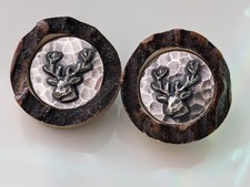 2x echt Hirschhorn - mit Inlay