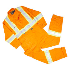 PIONEER Reflektierende Arbeitskleidung Herren Kesselanzug Orange Relaxed XL W44 L33