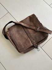 Pride and Soul Umhängetasche Vintage Schultertasche Leder braun