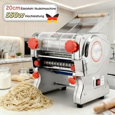 20CM Elektrisch Automatische Nudelmaschine Edelstahl Pasta Maker 550W CE