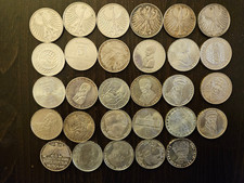 29x 5 DM Münzen Silber 625