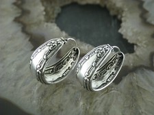 1 Paar Ohrringe CREOLEN Sterling Silber 925 Ornamentic Tribal Ohrschmuck 20mm