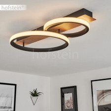 LED Holzoptik schwarz/weiß Decken Lampen Wohn Schlaf Raum Leuchten Flur Strahler