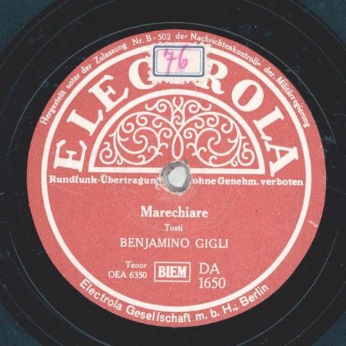 Benjamino gigli marchiare - marchiare, /