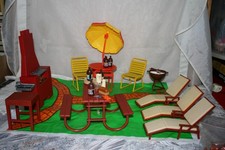 ARCO für Barbie Mattel riesiges Picknick Set 70er ? Grill Möbel Zubehör