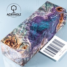 2069 Pappel Maser | 120x40x30 | Griffblock stabilisiert | ACRYHOLZ | Messergriff