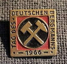 Abzeichen DDR: Tag des Deutschen Bergmanns 1966, Kohle Kali Wismut Bergmannes