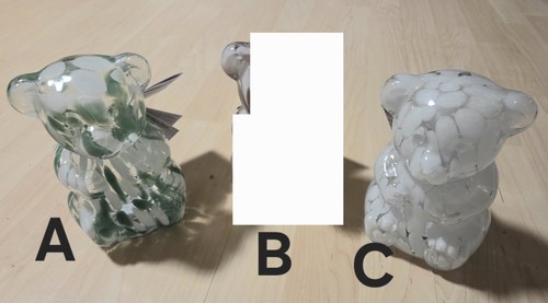 Glas teddybär mit led - mit,