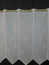 Scheibengardine Bistrogardine Gardine 60 cm hoch ecrue bestickt 13927 Größenwahl