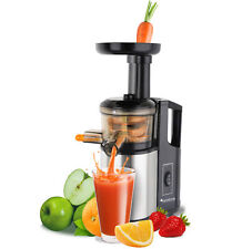 Edelstahl Slow Juicer 55 U/min Saft Presse Obst & Gemüse / Maschine 150 Watt