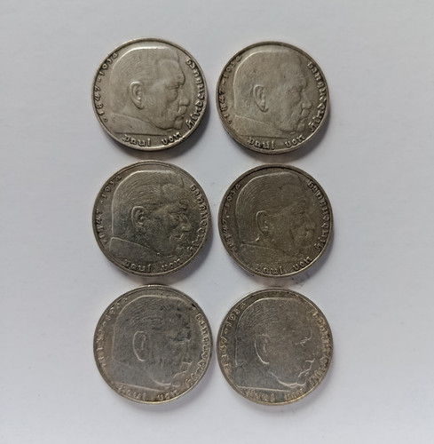 Reichsmark hindenburg - 6x,