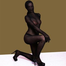 Plus Size Unisex Ganzkörper Overall Sheer Bodycon Bodysuit Catsuit Zentai Kostüm