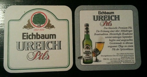 Bierdeckel mannheim eichbaum - bierdeckel,