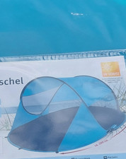 Wurfzelt Strandzelt Pop Up Zelt Strandmuschel 200x120x90cm blau wie neu