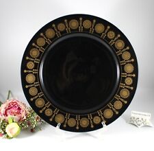 Rosenthal Wirkkala Variation Gold Sonne Porcelaine Noire schwarz Speiseteller 28