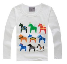 T-Shirt Shirt Sommershirt Baumwolle Langarm Top Baumwollshirt unisex Gr. 122-128