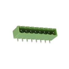 5x Systemklemme PCB-Stiftleiste abgewinkelt, RM5,08, 12A/250V, grün, 8-polig