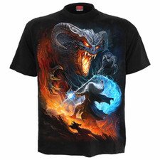SPIRAL DIRECT INFERNAL DUEL T-Shirt, Sensensenmann/Biker/Schädel/Wise/Gothic/Fire/Top/T-Shirt