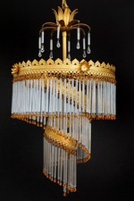 antiker Kronleuchter Deckenlampe im Jugendstil  überarbeitet