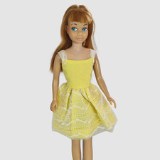 Vintage Barbie Skipper Puppe 60er Jahre mit Brautjungfer Outfit sehr guter Zustand