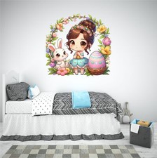 Ostern Mädchen mit Hase Wand