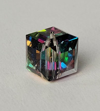 Perle facettiert Charm Mystik-Topas-Optik durchgebohrt Basteln NEU