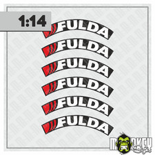 Fulda Reifenaufkleber 1:14 6er