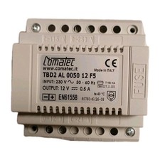 Trafo 12 V, 0,5 A Klingeltrafo Hutschiene Comatec  230 V Input ,Sicherung 
