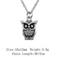Halskette Eule Uhu Groß Hohl