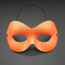ORANGE GLITTER MASKE Karneval