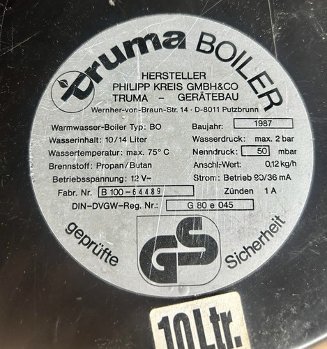 Truma boiler wohnmobil - boiler, bo/