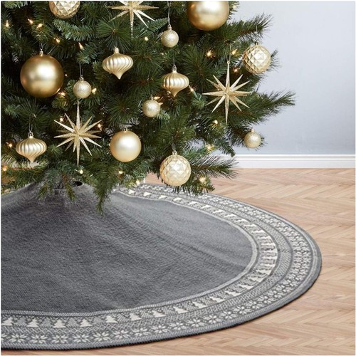 Weihnachtsbaumdecke 90cm grau - weihnachtsbaumdecke,