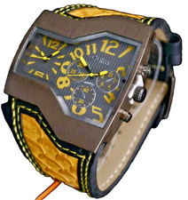 Dual Timer Herrenuhr Braun