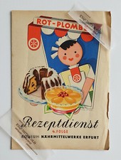 1956 Rot-Plombe Rezeptdienst 4. Folge Konsum Nährmittelwerke Vintage Deko Küche