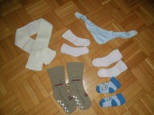 6 Teile Baby Bekleidungspaket Socken,Söckchen+Schal Erstlingsausstattung 