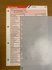 HONDA CG125 JC27 1998 Original Werkstatt-Datenblatt und Serviceplan