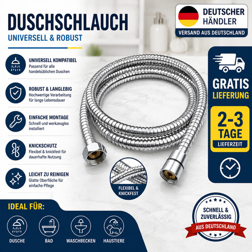 Duschschlauch 150cm edelstahl - duschschlauch,