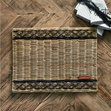 Riviera Maison Tisch Set natur schwarz Rustic Rattan Porto Placemat 30x40 cm