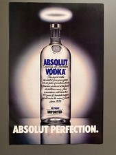 Absolut Vodka Absolut Perfection Original 1991 Vintage Advert Werbung Reklame