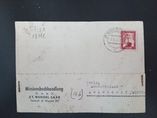 SAAR/SAARLAND: MiNr. 281 EF St. Wendel 09.06.1954 nach Aulendorf (18 Michel-€)