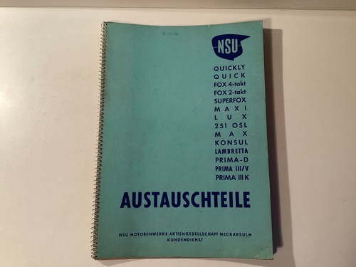 Nsu ersatzteilkatalog diverse - nsu,