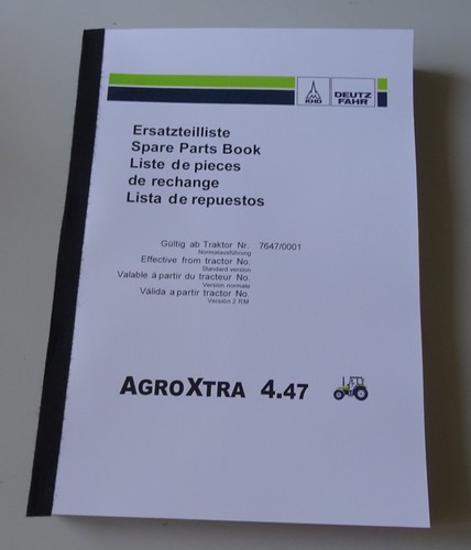 Ersatzteilliste deutz agroxtra - ersatzteilliste,