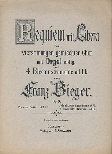 Bieger requiem mit libera - bieger,,
