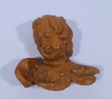 Putto Engelkopf Holz handgeschnitzt H ca 17 cm Bildhauer F. Ebbes Kevelaer No. 1