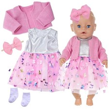 Puppenkleider Set Rosa 43cm
