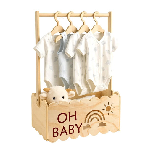 Holz babykorb geschenk mit - holz,
